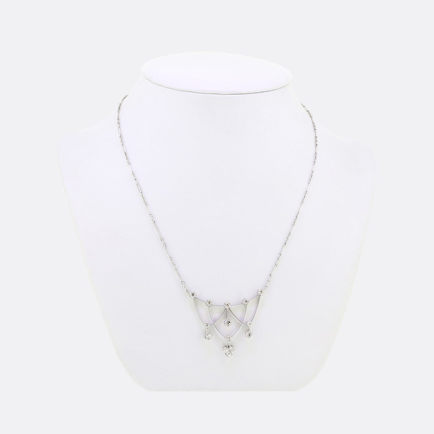 Antique Old Cut Diamond Pendant Necklace