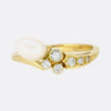 Cultured Pearl and Diamond Ring