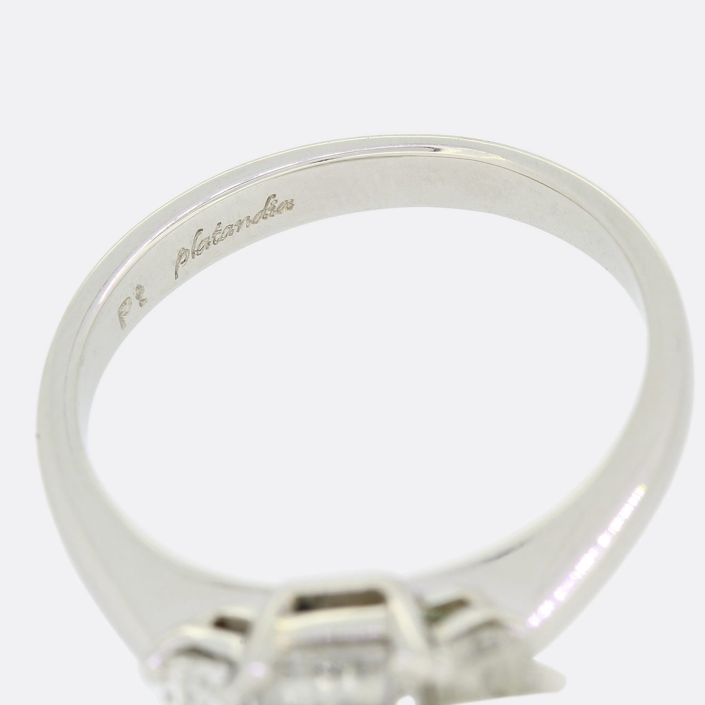 1.50 Carat Emerald Cut Diamond Three Stone Engagement Ring