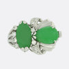 Abstract Jade and Diamond Ring