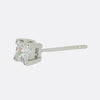 0.44 Carat Princess Cut Diamond Stud Earring