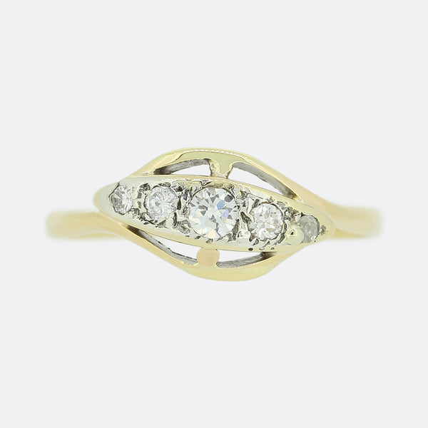 Victorian Five Stone 0.20 Carat Diamond Ring