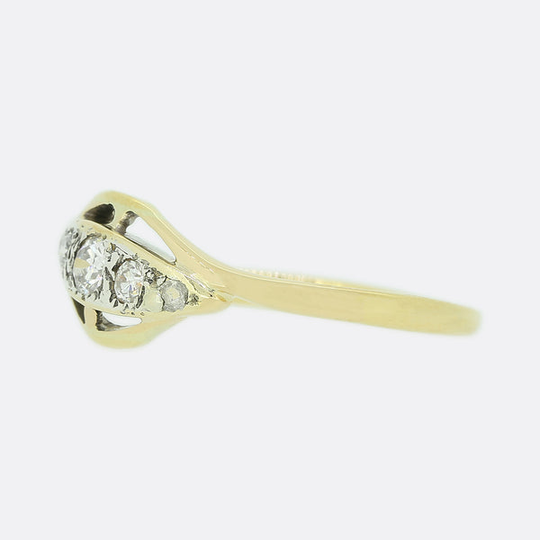 Victorian Five Stone 0.20 Carat Diamond Ring