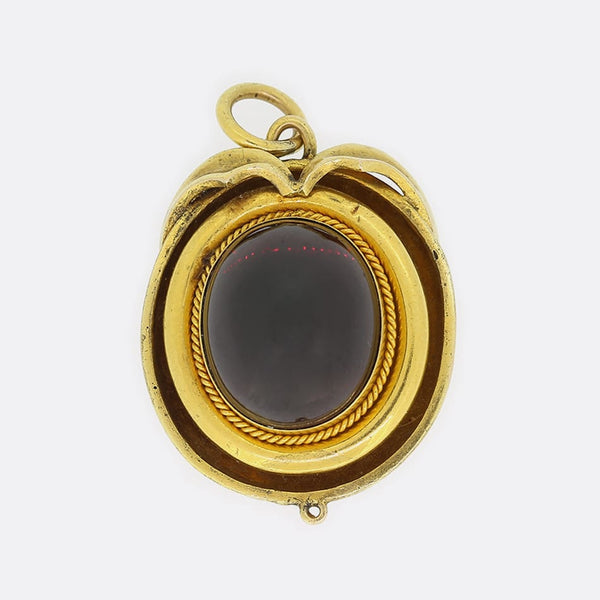 Victiorian Garnet Locket Pendant