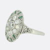Art Deco Emerald and Diamond Cluster Ring