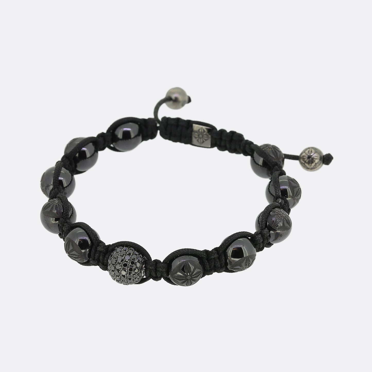 Shamballa Jewels Black Diamond Rope Bracelet