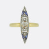 Art Deco Sapphire and Diamond Navette Ring