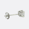 0.44 Carat Princess Cut Diamond Stud Earring