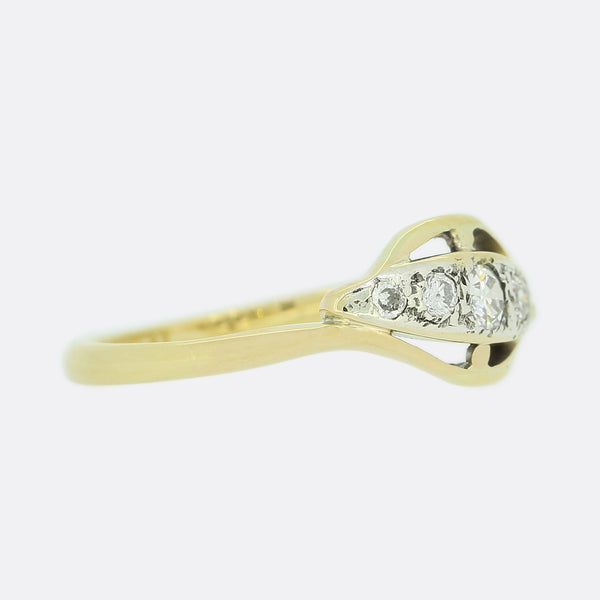 Victorian Five Stone 0.20 Carat Diamond Ring