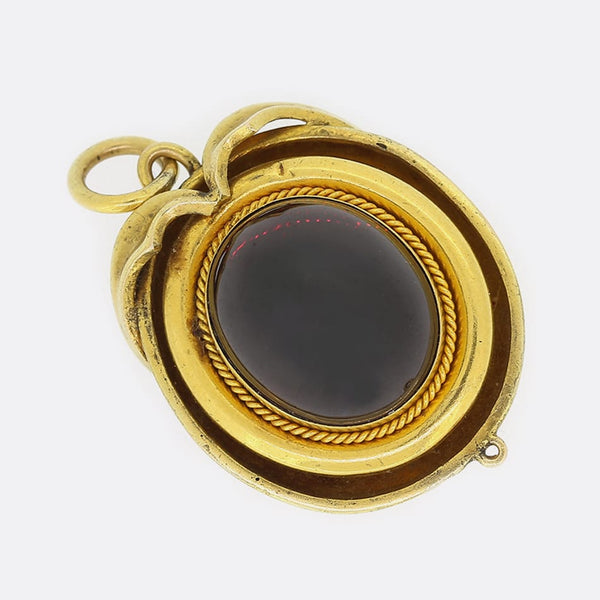 Victiorian Garnet Locket Pendant