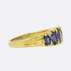 Victorian Style Five Stone Sapphire and Diamond Ring