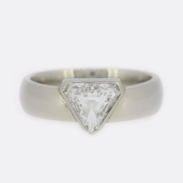 0.75 Carat Shield Cut Diamond Solitaire Engagement Ring