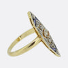 Art Deco Sapphire and Diamond Navette Ring