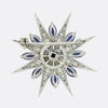 Vintage Sapphire and Diamond Star Brooch