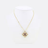 Victorian Enamel Diamond and Pearl Flower Necklace