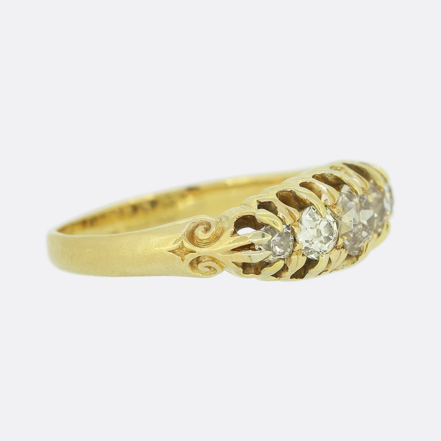 Victorian Five Stone 0.80 Carat Diamond Ring