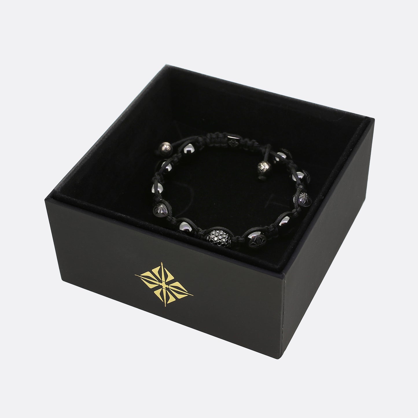 Shamballa Jewels Black Diamond Rope Bracelet