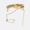 Antique Diamond Ruby and Pearl Crescent Brooch