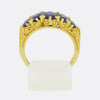 Victorian Style Five Stone Sapphire and Diamond Ring