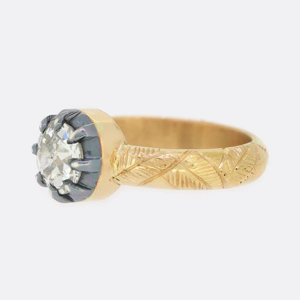 1.50 Carat Georgian Style Old Cut Diamond Ring