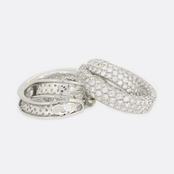 Leo Pizzo Diamond Hoop Earrings