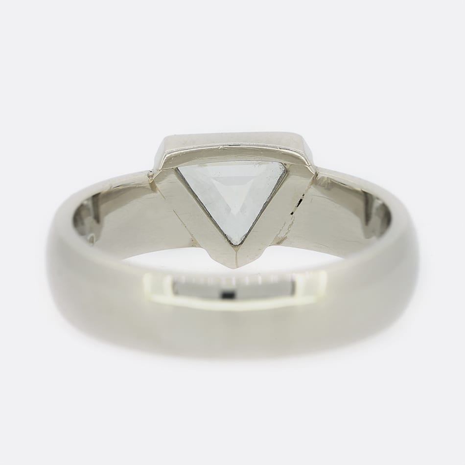 0.75 Carat Shield Cut Diamond Solitaire Engagement Ring