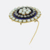 Victorian Pearl, Diamond and Enamel Brooch