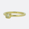 Contemporary 0.45 Carat Asscher Cut Yellow Diamond Ring