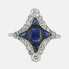 Art Deco Sapphire and Diamond Ring