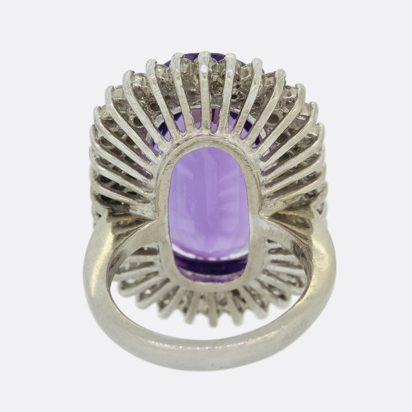 Amethyst and Diamond Cocktail Ring