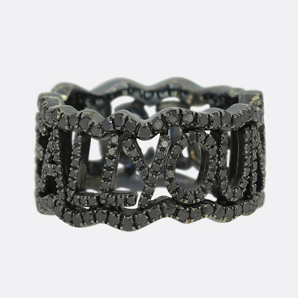 David Morris 'All You Need Is Love' Black Diamond Ring