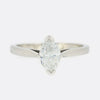 0.76 Carat Marquise Cut Diamond Solitaire Engagement Ring