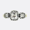 Georgian Style 1.45 Carat Diamond Three Stone Ring
