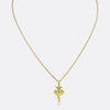 Art Nouveau Natural Pearl Diamond and Enamel Pendant