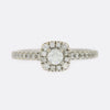 0.50 Carat Diamond Halo Engagement Ring