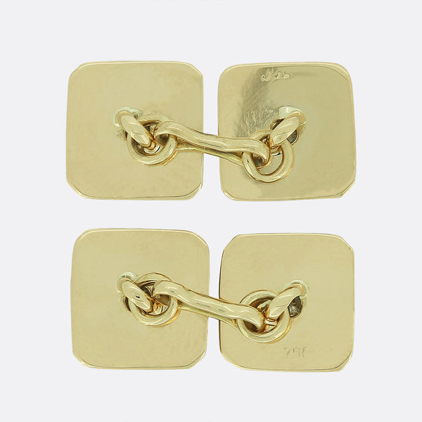 Vintage Chain Link Diamond Cufflinks