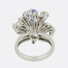 Heart Shaped Sapphire and Diamond Cluster Ring