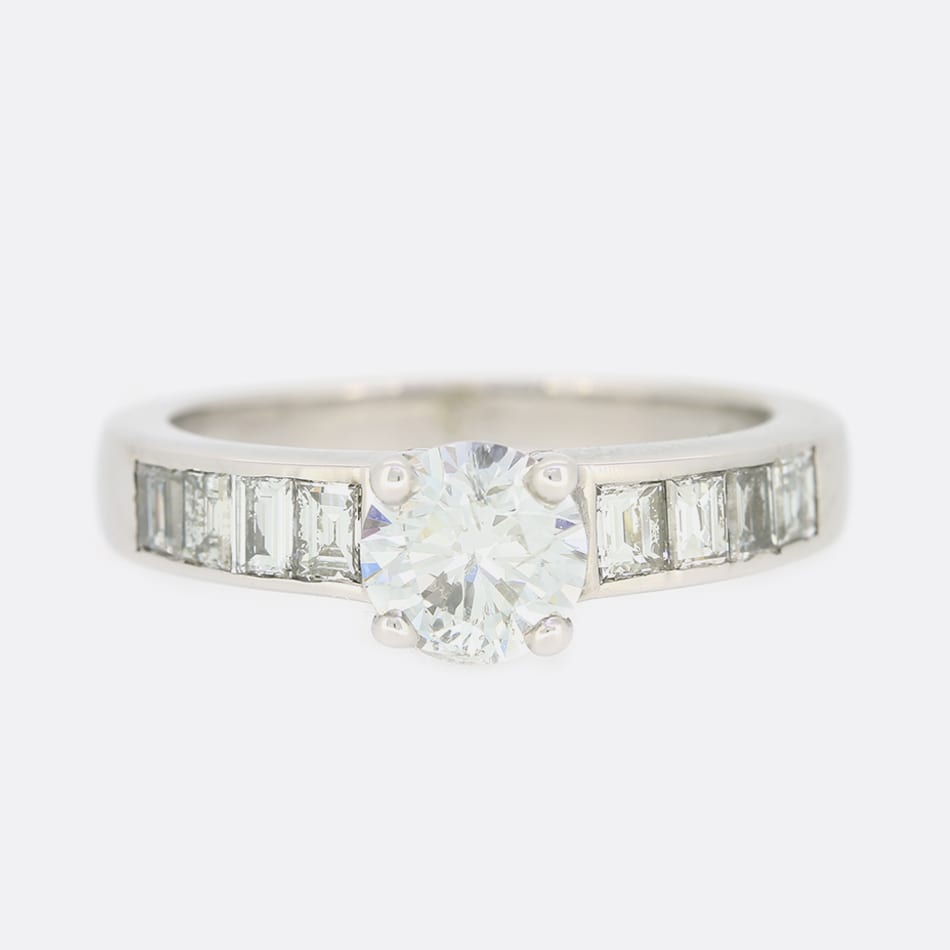0.74 Carat Diamond Solitaire Engagement Ring