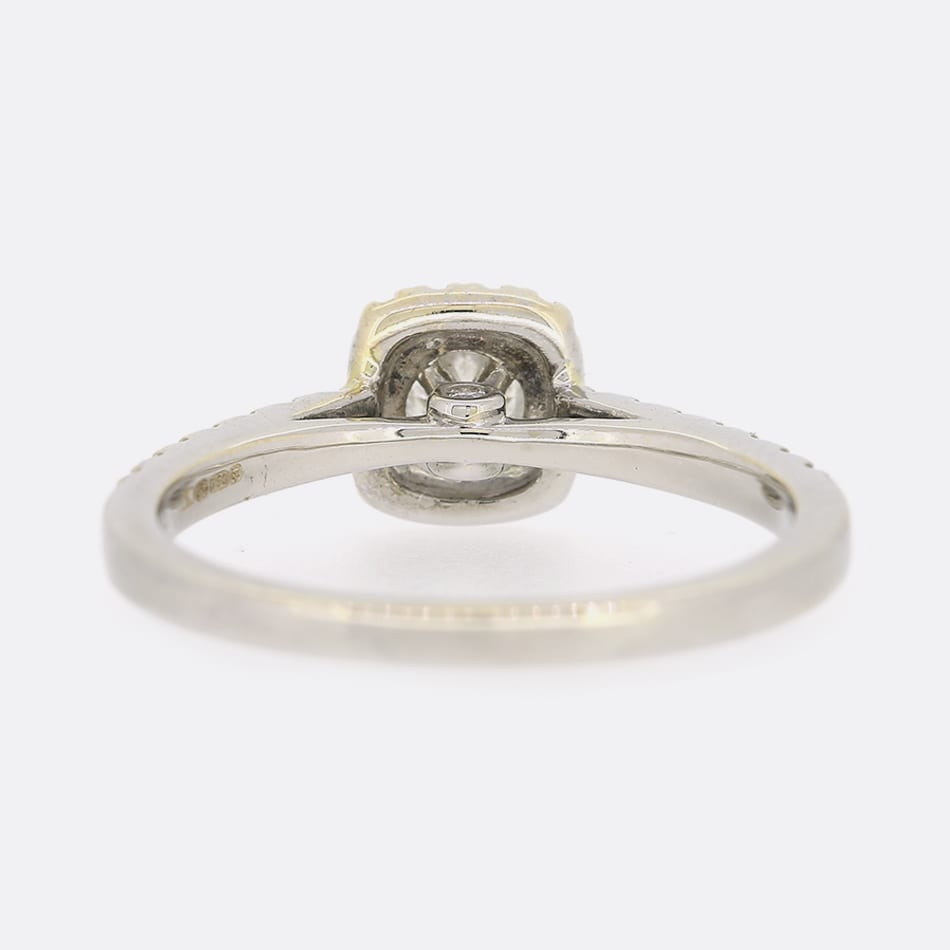 0.50 Carat Diamond Halo Engagement Ring