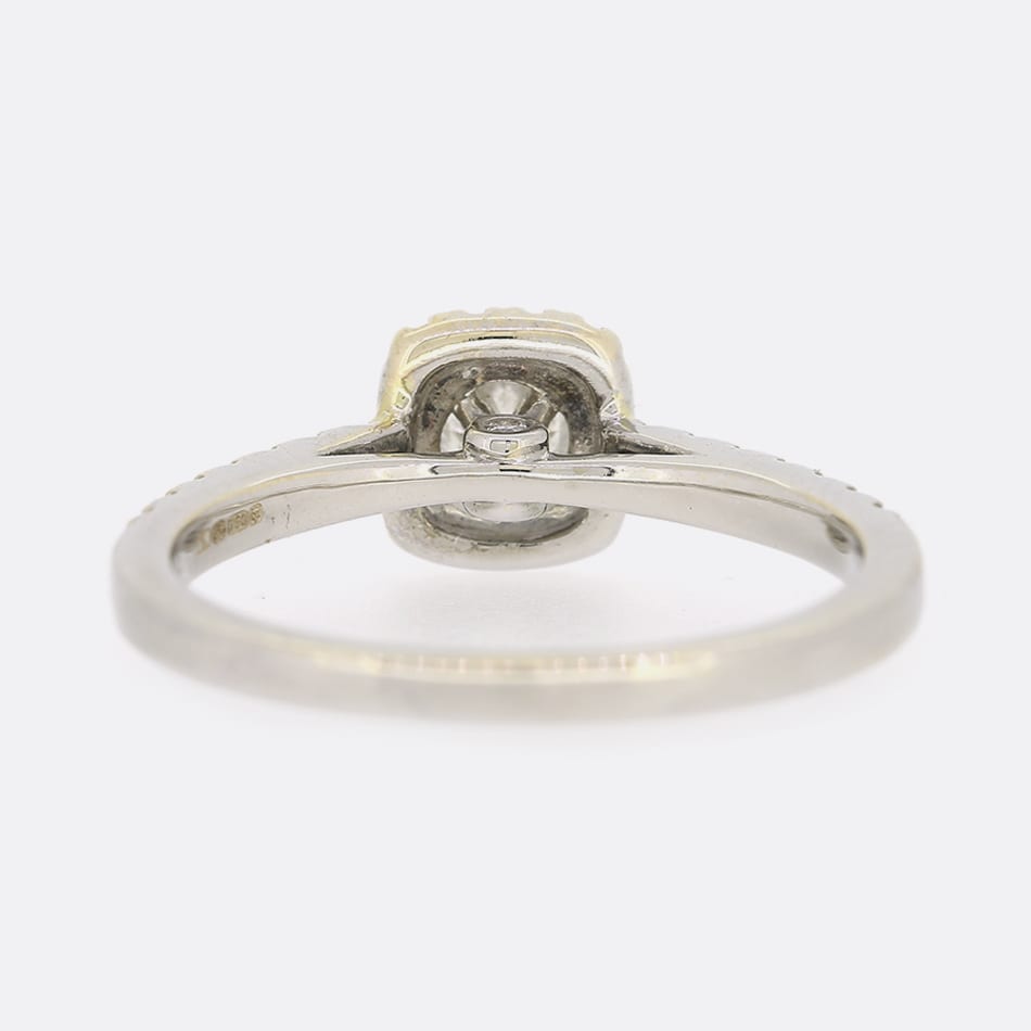 0.50 Carat Diamond Halo Engagement Ring