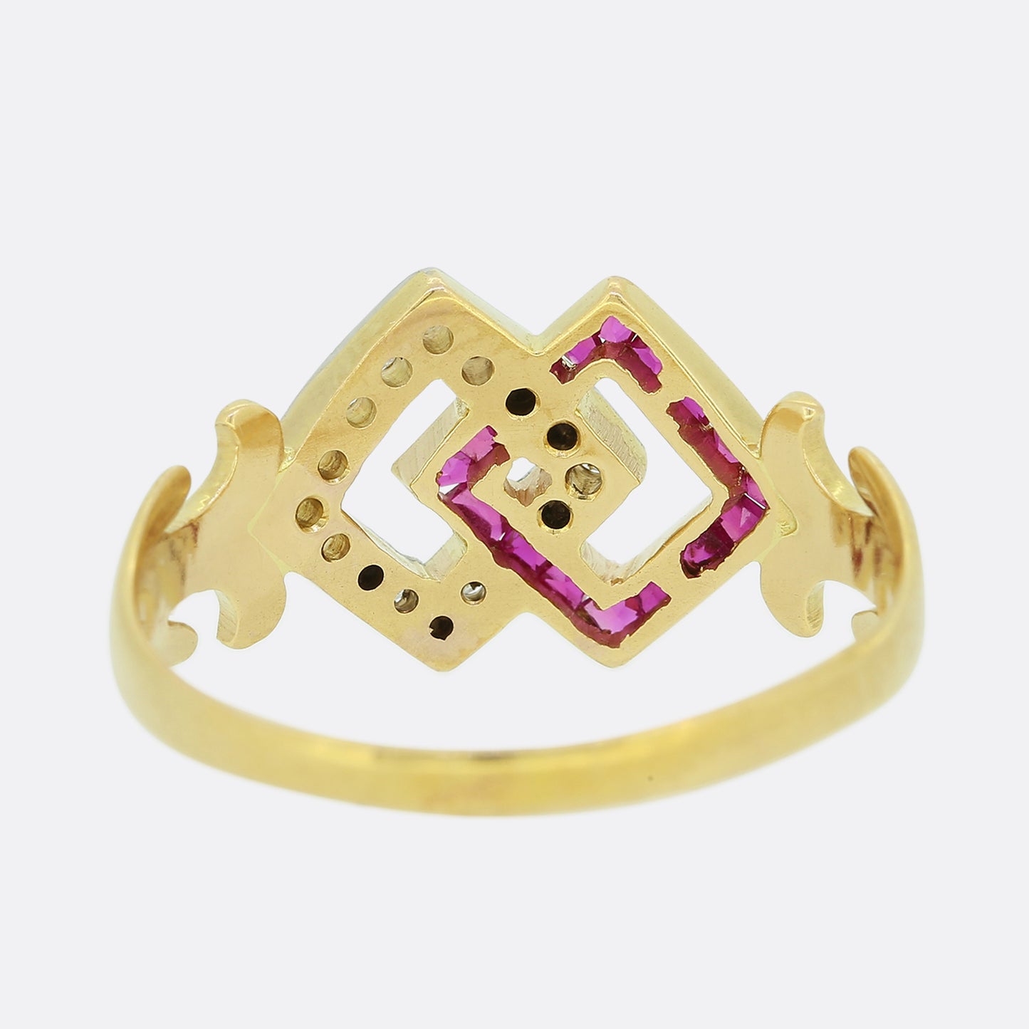 Art Deco Ruby and Diamond Ring