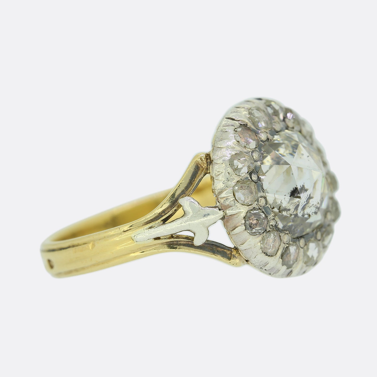 Antique Rose Cut Diamond Cluster Ring