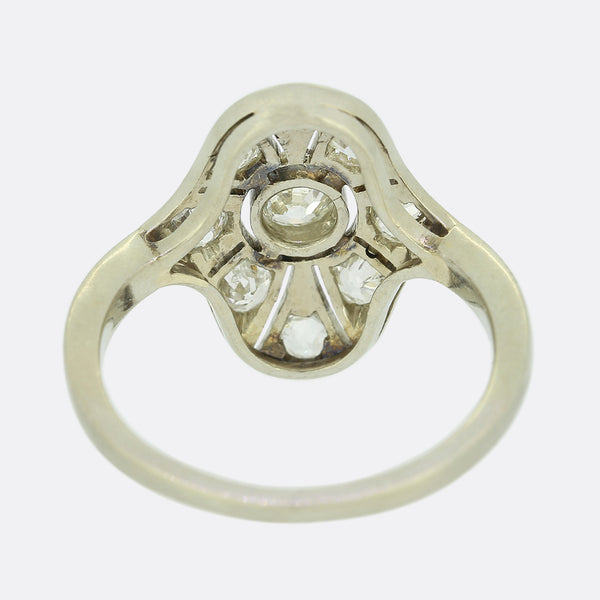Art Deco 0.65 Carat Old Cut Diamond Target Ring