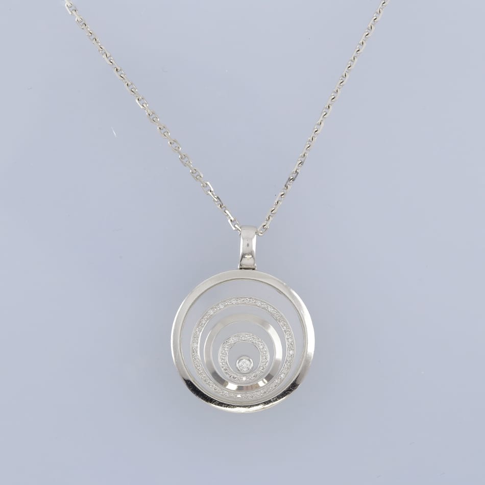 Diamond Layered Bubbles Pendant Necklace