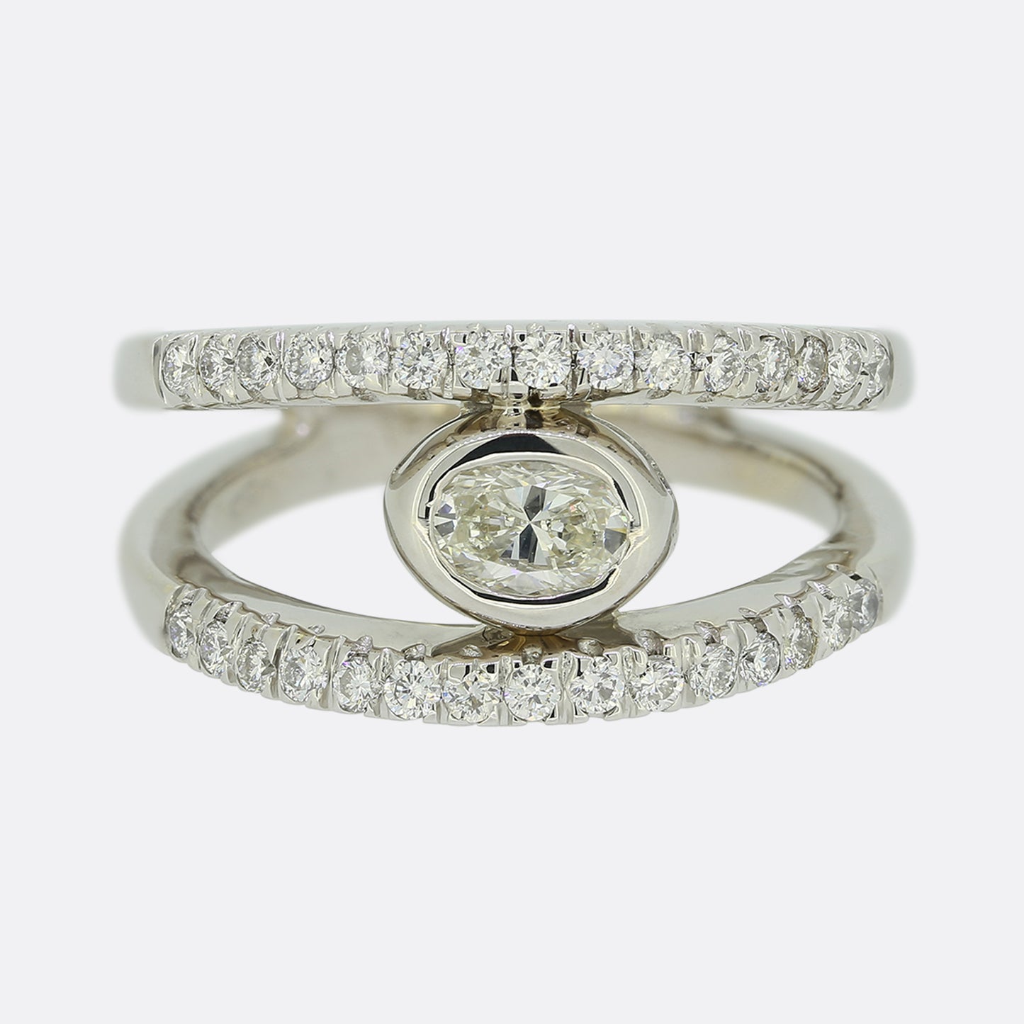 Abstract 0.35 Carat Diamond Ring