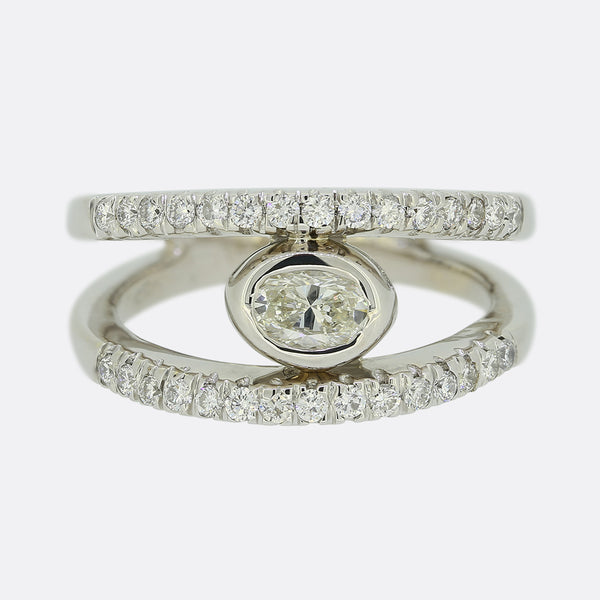Abstract 0.35 Carat Diamond Ring