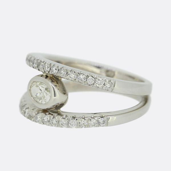 Abstract 0.35 Carat Diamond Ring