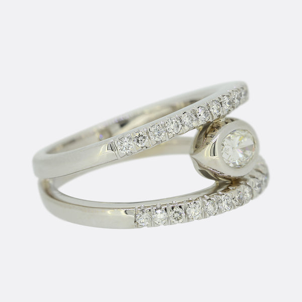 Abstract 0.35 Carat Diamond Ring