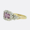 Early Victorian Ruby and Diamond Cluster Ring