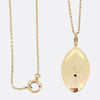 Victorian Diamond and Enamel Navette Pendant Necklace